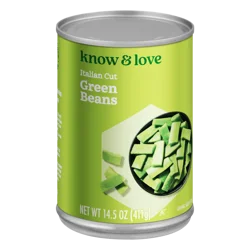 Know & Love Italian Cut Green Beans 14.5 Ounces
