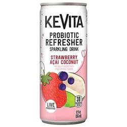 Kevita Strawberry Acai Coconut Sparkling Probiotic Refresher 12 Ounces