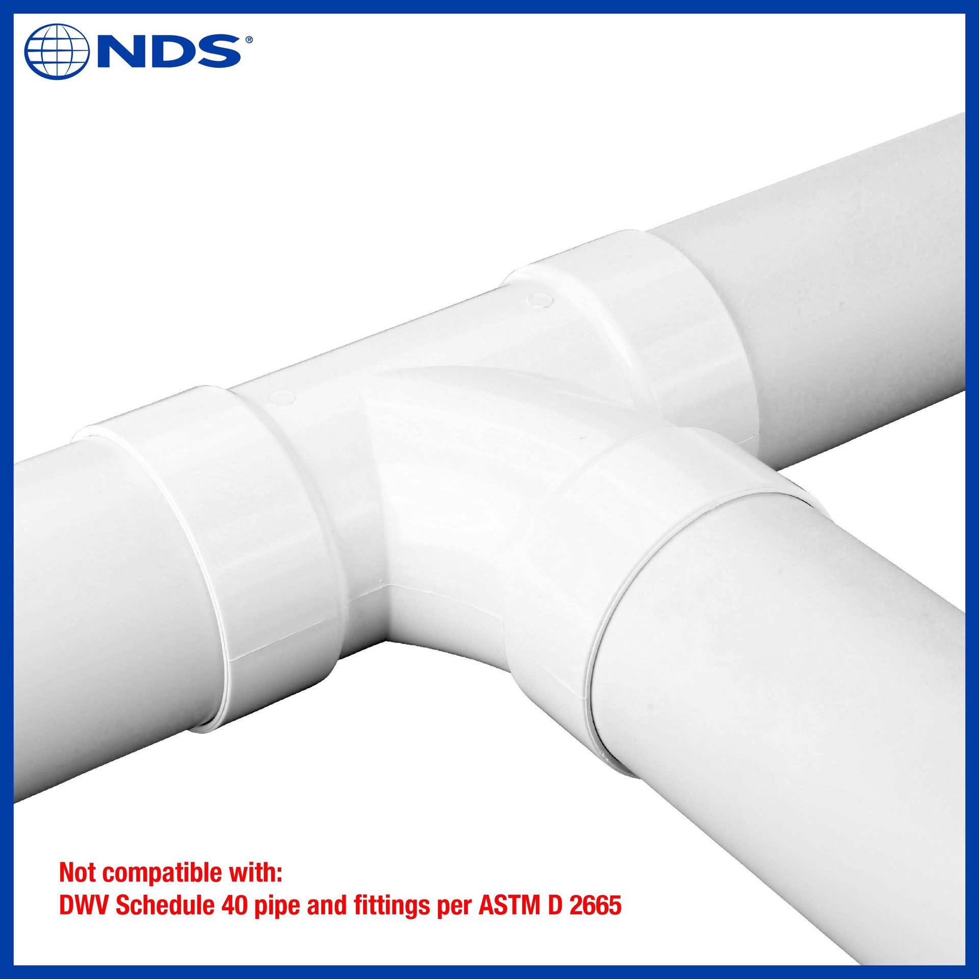 slide 3 of 6, Tee San Pvc S&D 4" Hxhxh, 4 in