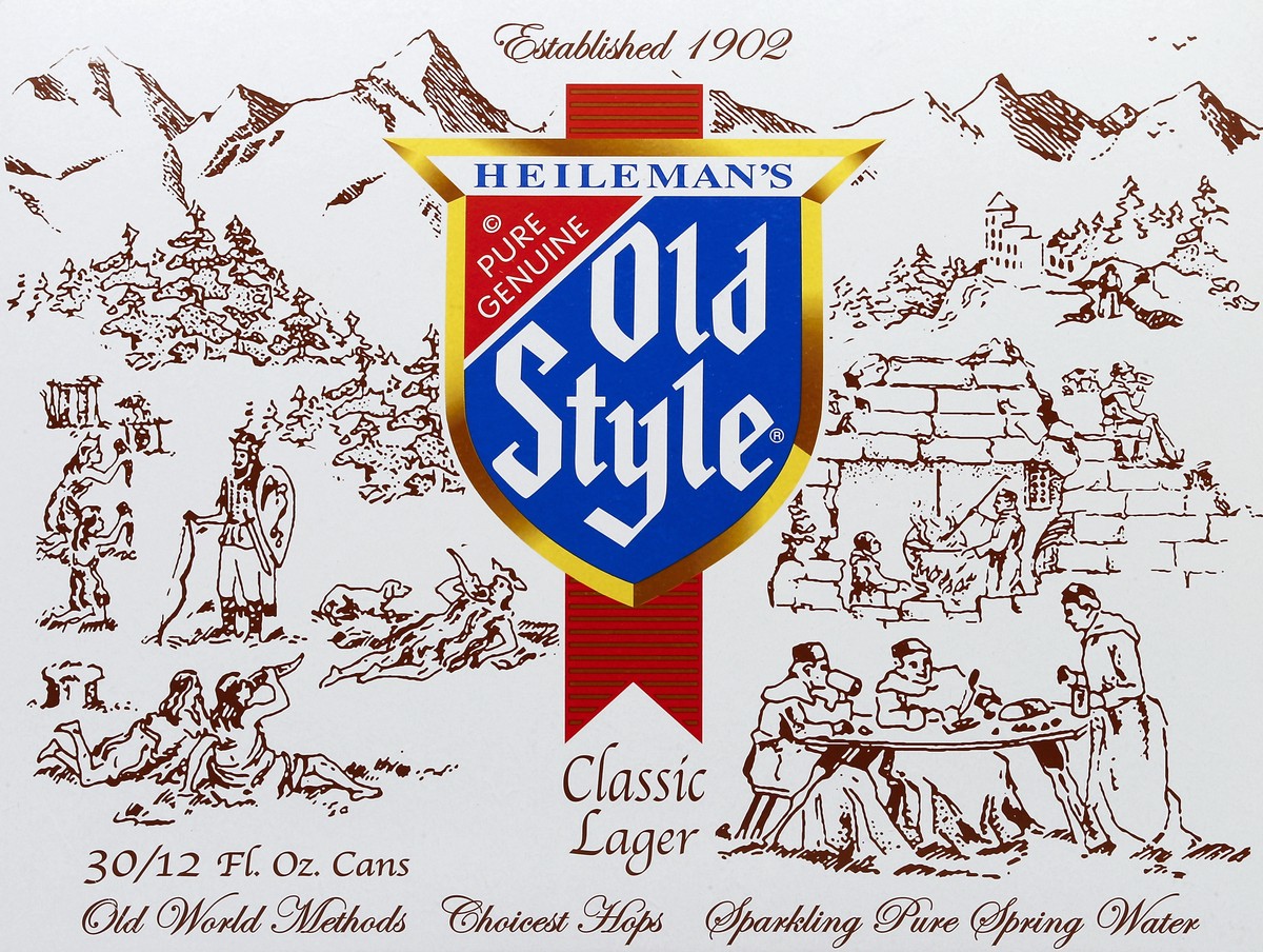 slide 5 of 6, Heileman's Old Style Old Style Beer, 30 Pack, 12 fl oz Aluminum Cans, 4.6% ABV, Domestic Lager, 30 ct; 12 oz