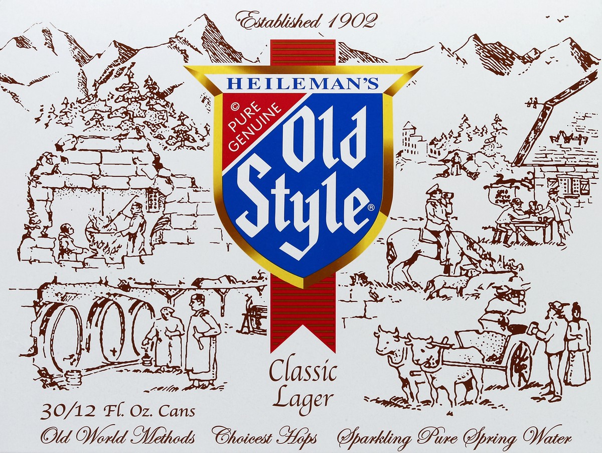 slide 2 of 6, Heileman's Old Style Old Style Beer, 30 Pack, 12 fl oz Aluminum Cans, 4.6% ABV, Domestic Lager, 30 ct; 12 oz