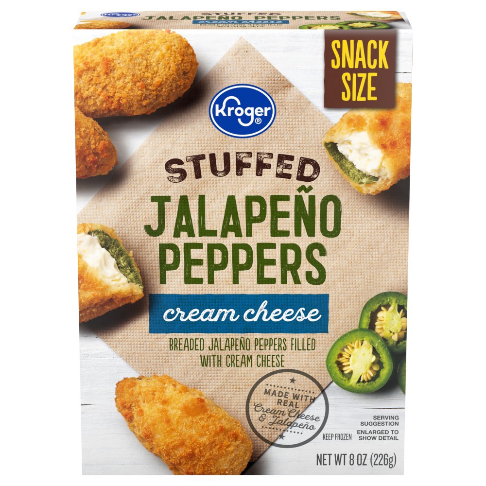 slide 1 of 1, Kroger® Stuffed Jalapeno Peppers Cream Cheese, 8 oz