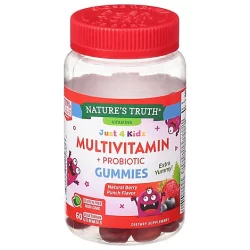 Nature's Truth Just 4 Kids Multivitamin + Probiotic Gummies - 60 Count