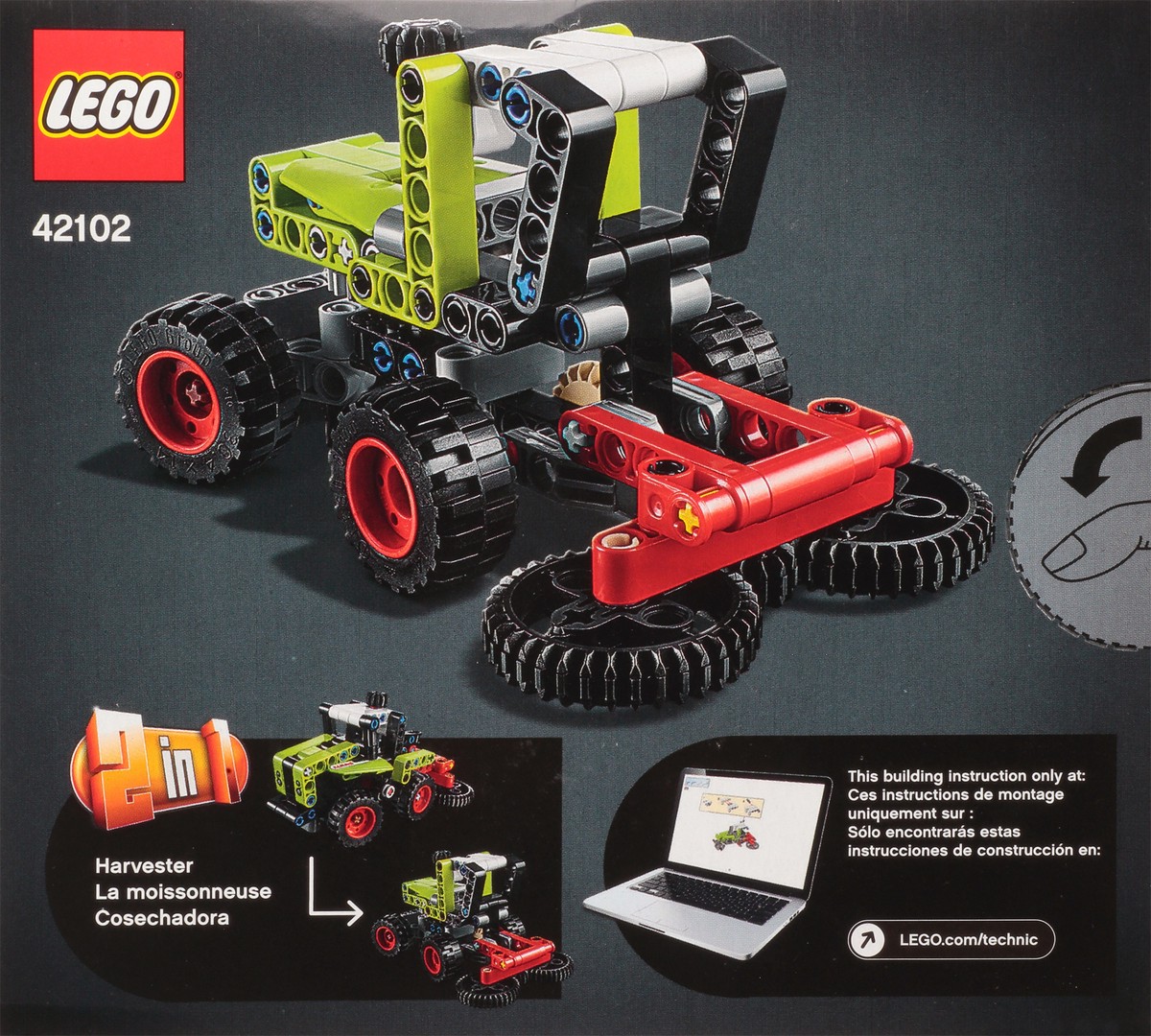 slide 6 of 11, LEGO Technic Mini Claas Xerion 2 in 1 Building Toy 130 Pcs, 1 ea