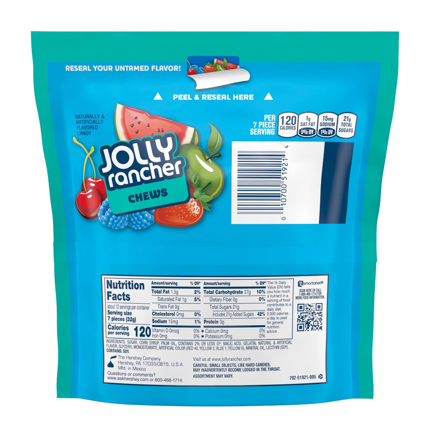 slide 6 of 8, Jolly Rancher Chews Assorted Fruit Flavored Candy Bag, 13 oz, 13 oz