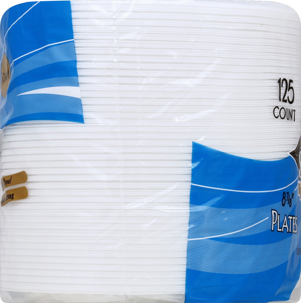 slide 6 of 6, First Street 8 7/8 Foam Plates, 125 ct