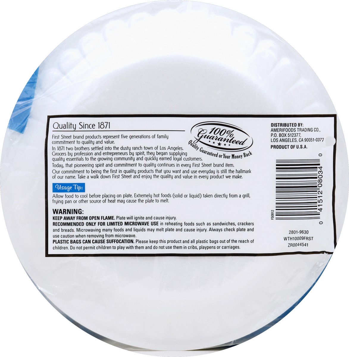 slide 5 of 6, First Street 8 7/8 Foam Plates, 125 ct