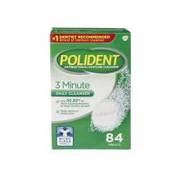 Polident 3 Minute Triple Mint Antibacterial Daily Denture Cleanser Tablets