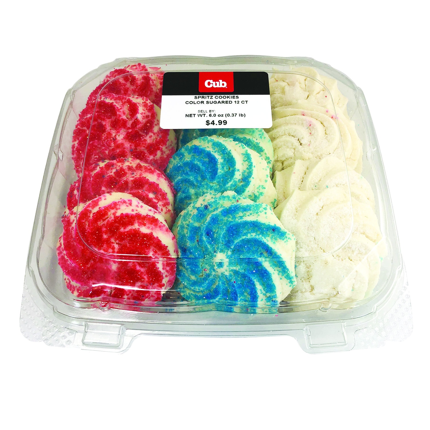 slide 1 of 1, Cub Color Sugared Spritz Cookies, 12 Each, 12 ct