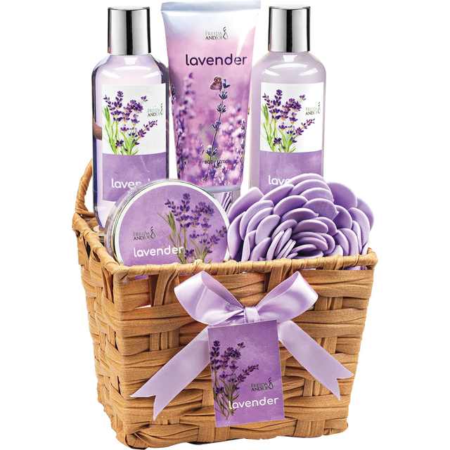 slide 1 of 1, FREIDA & JOE Freida And Joe Bath & Body Basket Lavander Set - 5Pcs, 1 ct