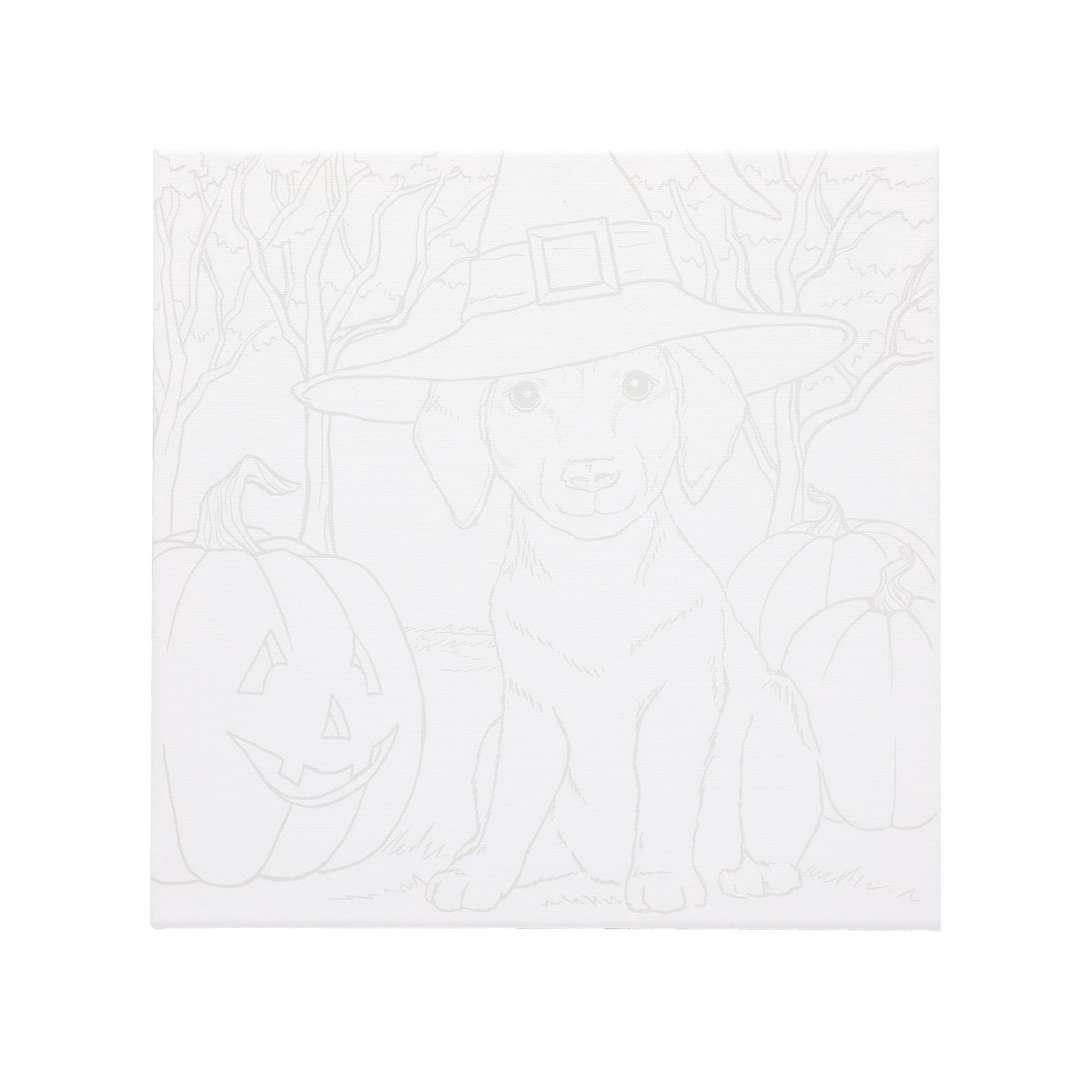 slide 4 of 5, 11" X 11" Trick-Or-Treat Puppy Canvas Painting Kit By Craft Smart, 11 in x 11 in