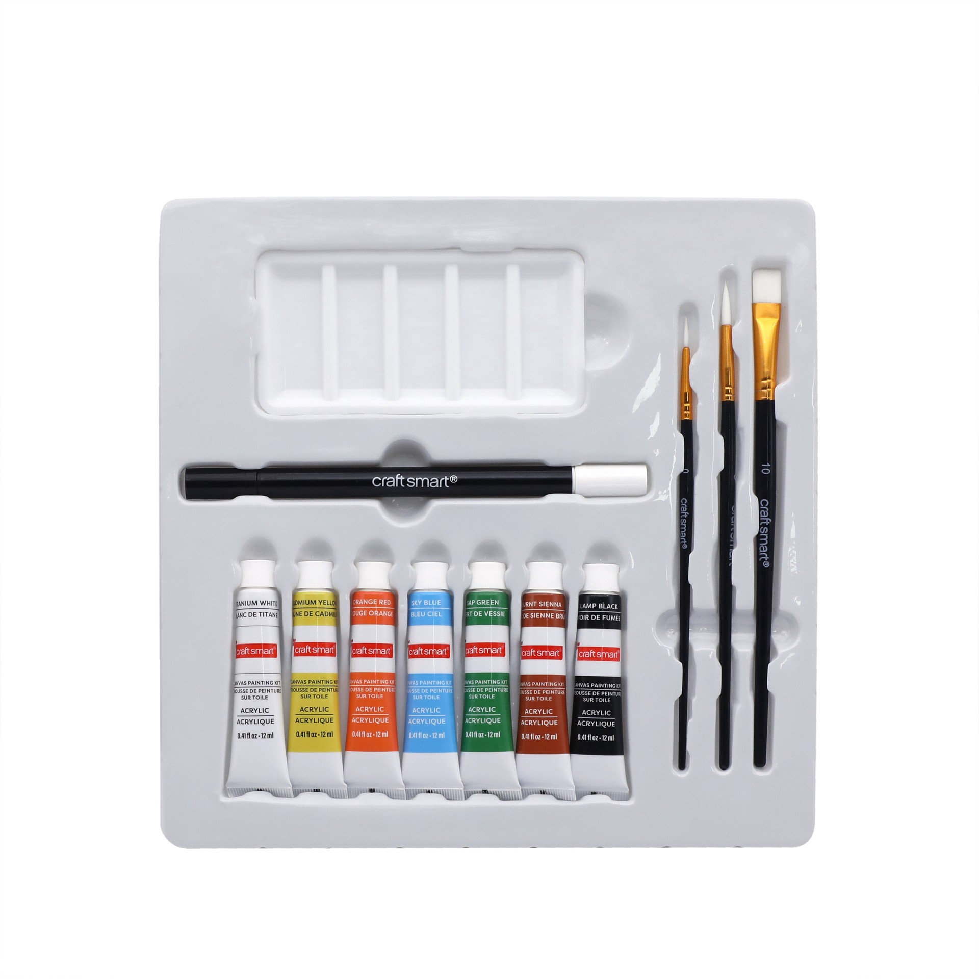 slide 2 of 5, 11" X 11" Trick-Or-Treat Puppy Canvas Painting Kit By Craft Smart, 11 in x 11 in