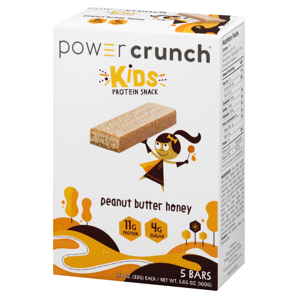 slide 2 of 13, Power Crunch Kids Peanut Butter Honey Protein Snack Bar 5 ea, 5 ct