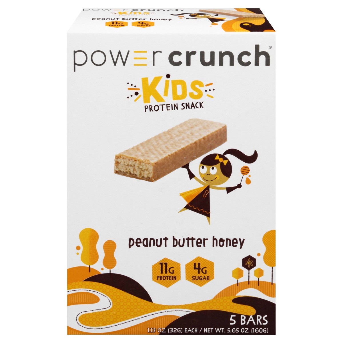 slide 12 of 13, Power Crunch Kids Peanut Butter Honey Protein Snack Bar 5 ea, 5 ct