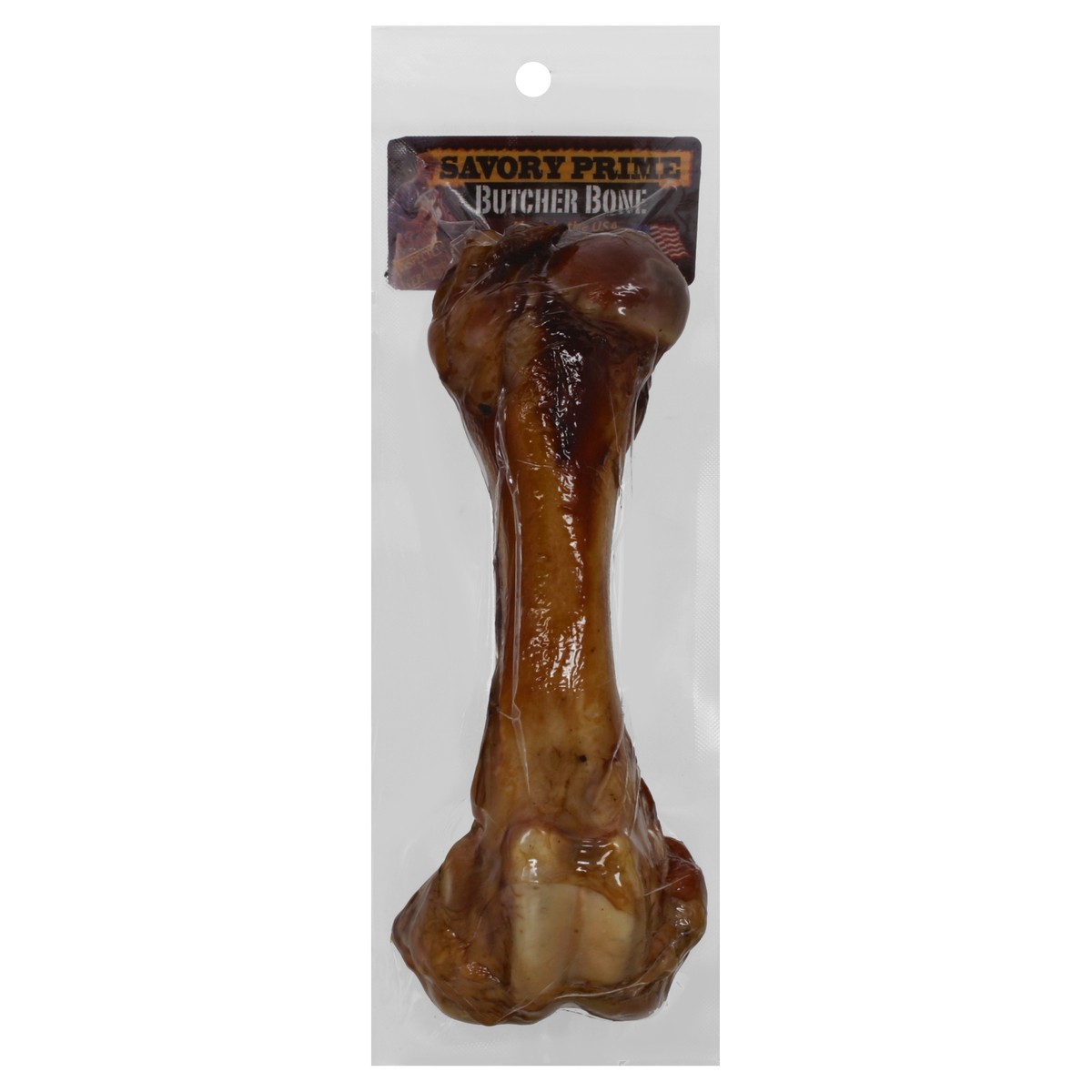 slide 3 of 3, Savory Prime Butcher Bone Dog Treat Ham, 1 ct