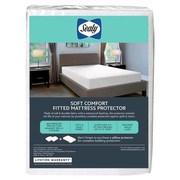 slide 8 of 17, Sealy Soft Comfort Mattress Protector, Full, 1 ct