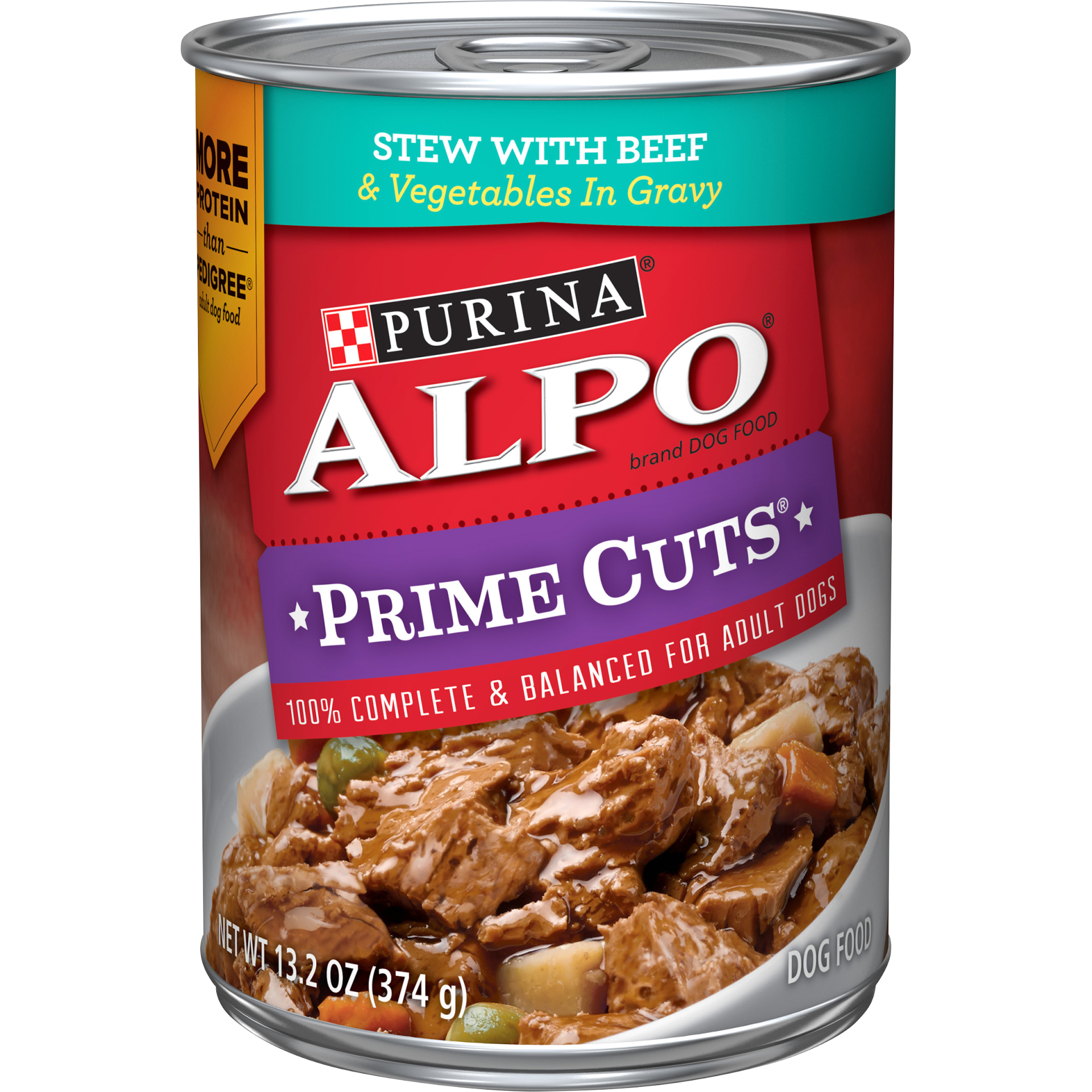 slide 1 of 7, ALPO Purina ALPO Prime Cuts Stew With Beef & Vegetables in Gravy Dog Food, 13.2 oz