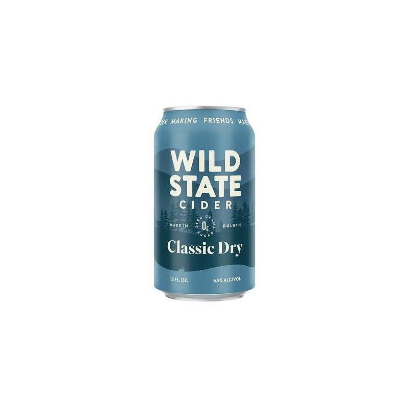 slide 1 of 1, Wild State Cider Wild State Classic Dry Hard Cider - 4pk/12 fl oz Cans, 4 ct; 12 fl oz