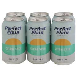 Perfect Plain Brewing Co Hazy IPA Citra Spin Beer 6 - 12 fl oz Cans