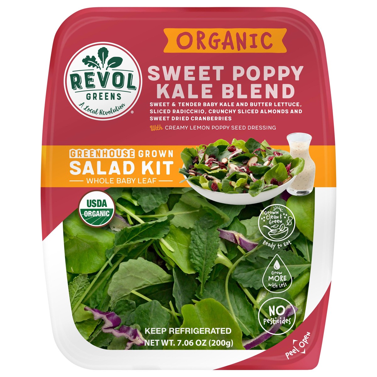 slide 6 of 6, Revol Greens Organic Sweet Poppy Kale Kit, 7.06 oz