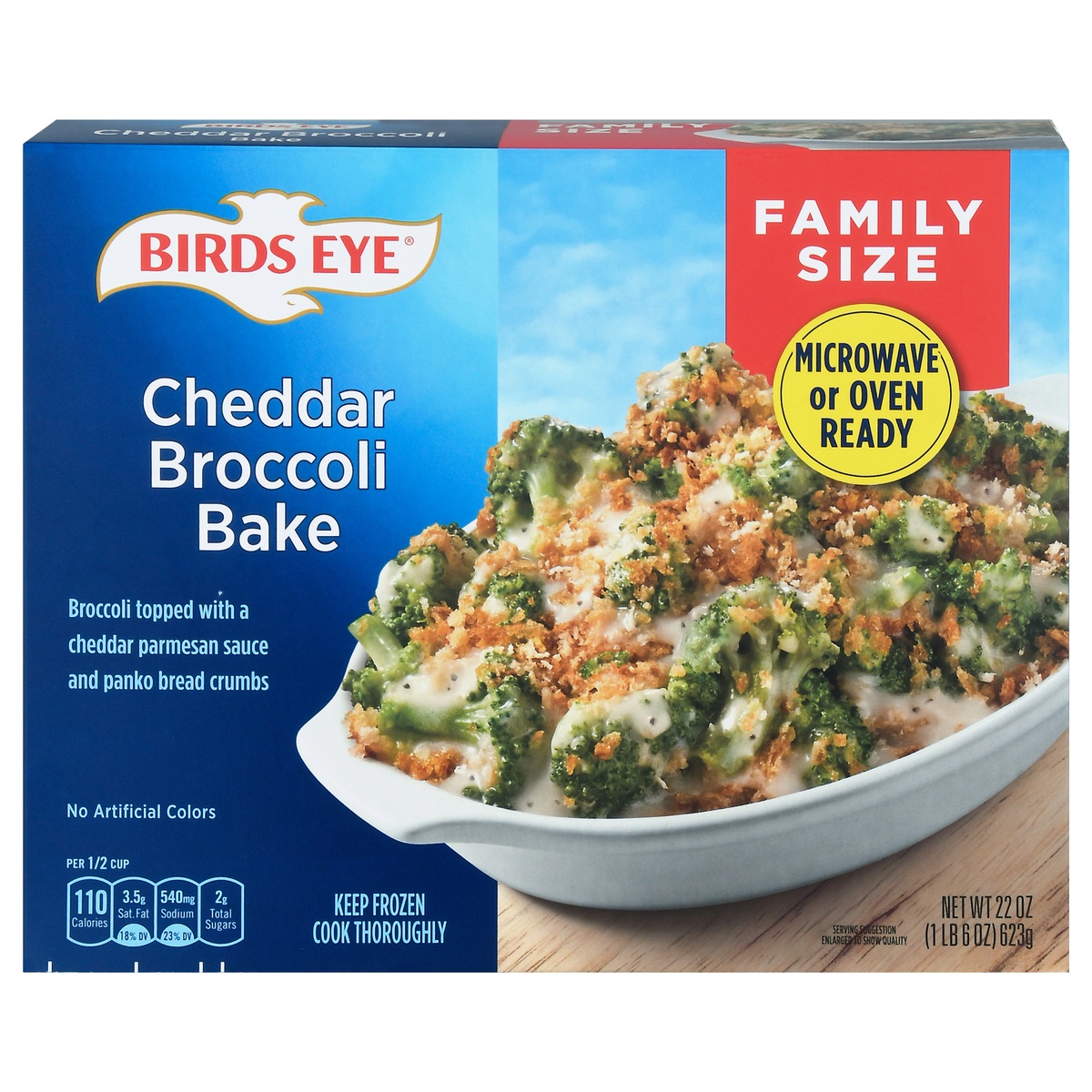 slide 1 of 1, Birds Eye Family Size Cheddar Broccoli Bake, Frozen Vegetables, 22 oz