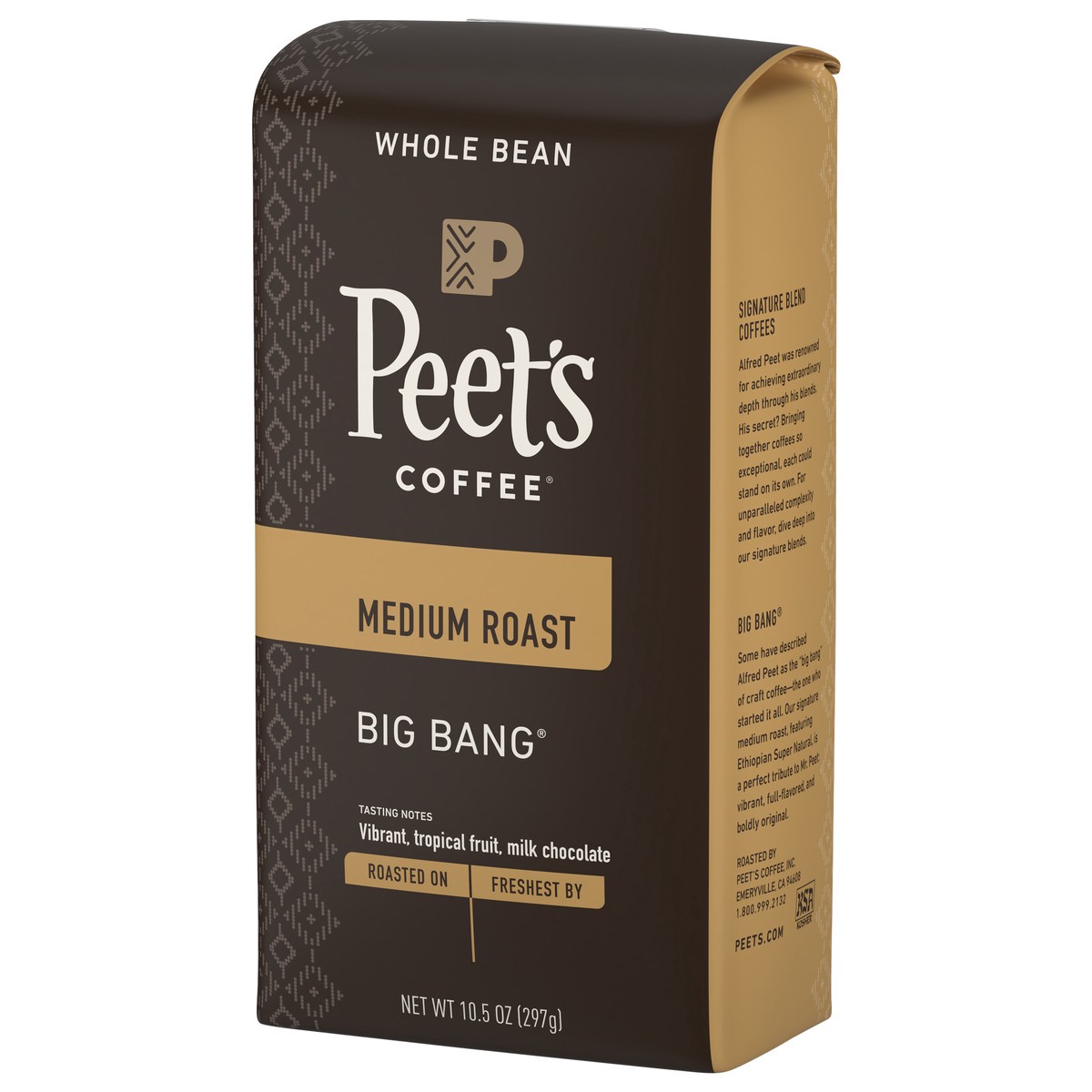 slide 8 of 9, Peet's Coffee, Big Bang Medium Roast Whole Bean Coffee - 10.5oz Bag, 10.5 oz