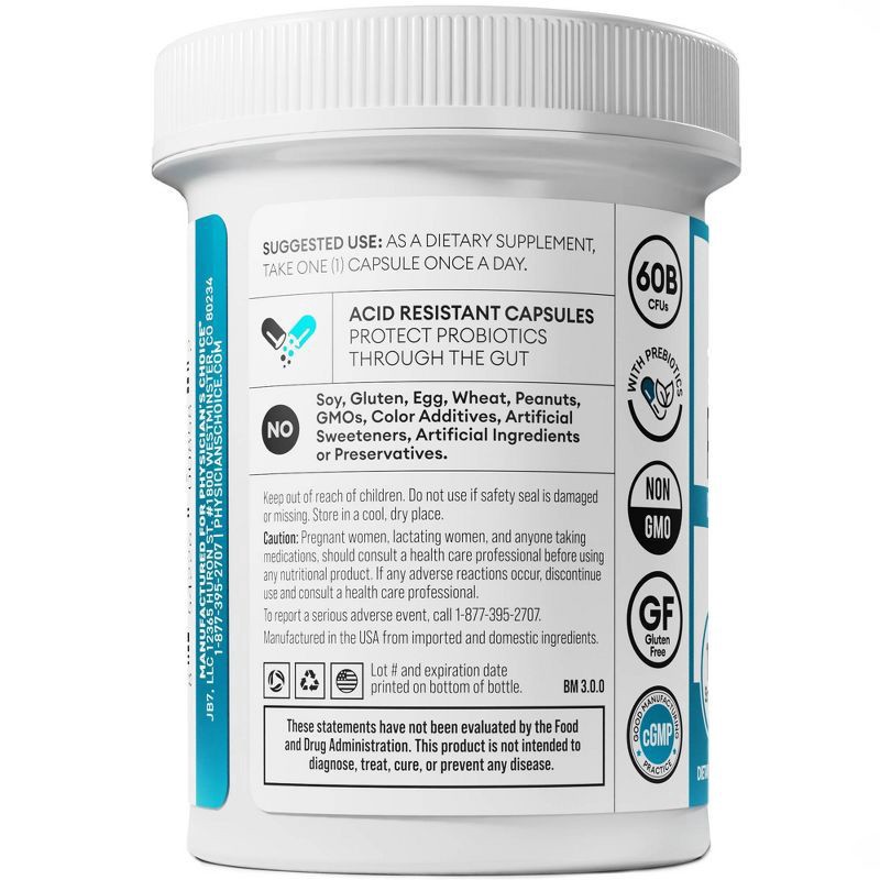 slide 6 of 10, Physician's Choice 60 Billion Probiotic with Prebiotic Capsules - 60ct, 60 ct