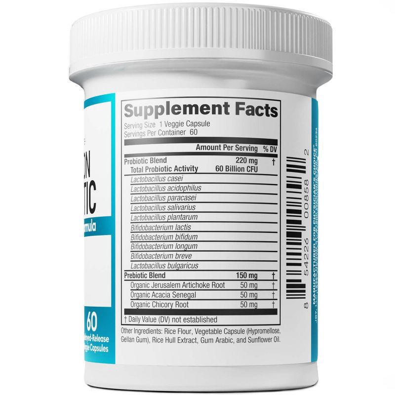 slide 9 of 10, Physician's Choice 60 Billion Probiotic with Prebiotic Capsules - 60ct, 60 ct
