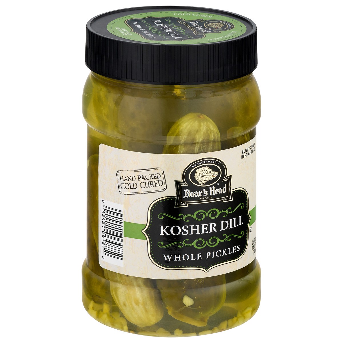 slide 2 of 9, Boar's Head Kosher Dill Whole Pickles, 26 oz