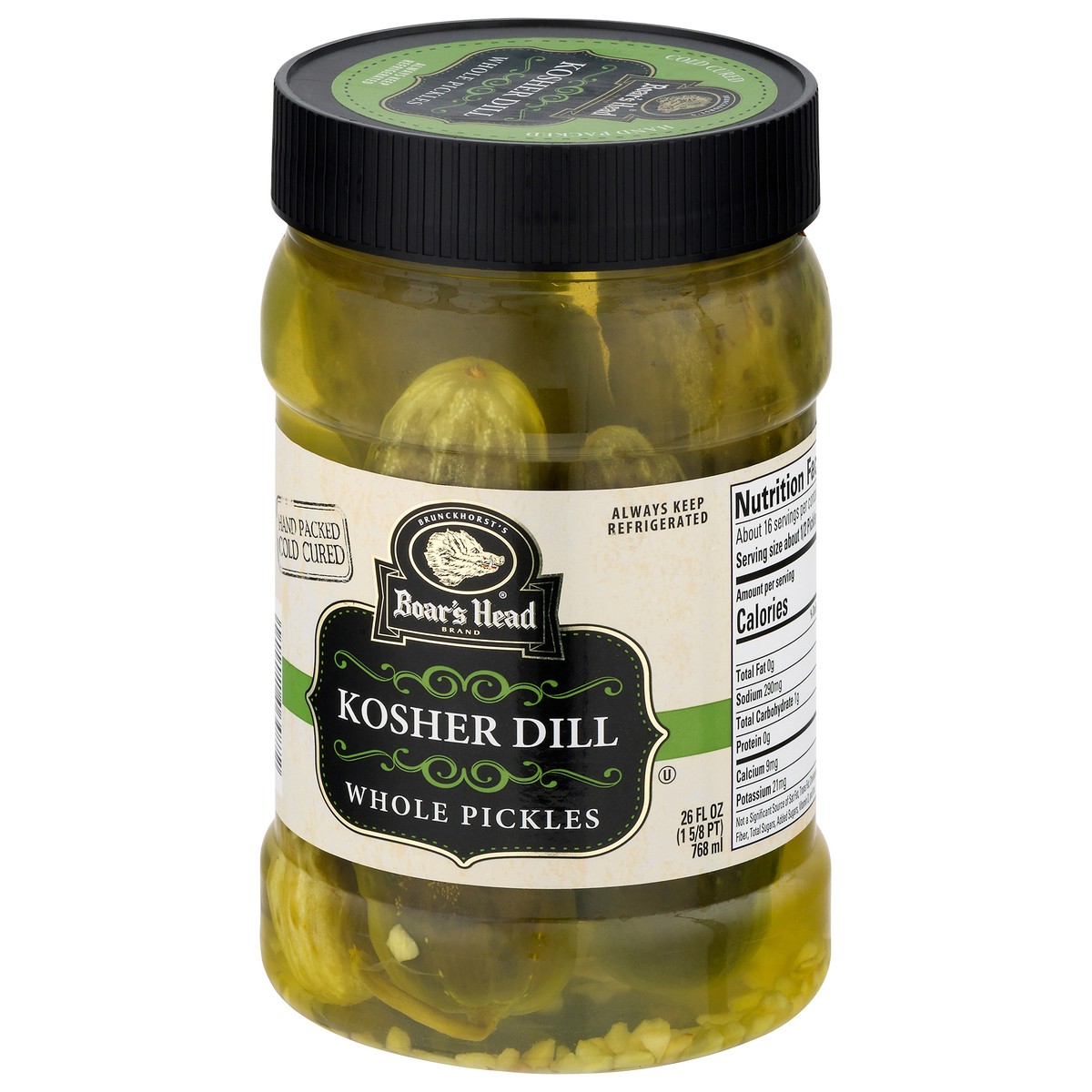 slide 3 of 9, Boar's Head Kosher Dill Whole Pickles, 26 oz