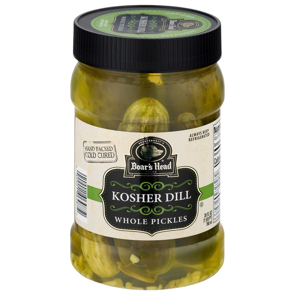 slide 1 of 9, Boar's Head Kosher Dill Whole Pickles, 26 oz