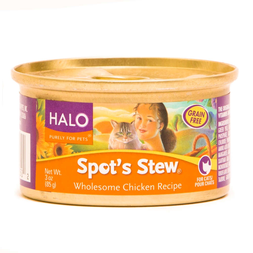 slide 1 of 1, Halo Spots Stew Cat, Chicken, 3 oz