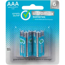 Simply Done Aaa Ultra Alkaline 1.5V Ultramax Batteries