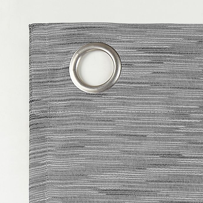 slide 8 of 9, Sun Zero Kamali Textured Strie Thermal Extreme Blackout Curtain - Gray (Single), 96 in