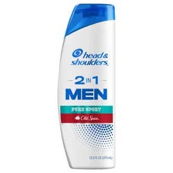 Head & Shoulders Head and Shoulders Mens 2 in 1 Dandruff Shampoo and Conditioner, Anti-Dandruff Treatment, Old Spice Pure Sport for Daily Use, Paraben Free, 12.5 oz