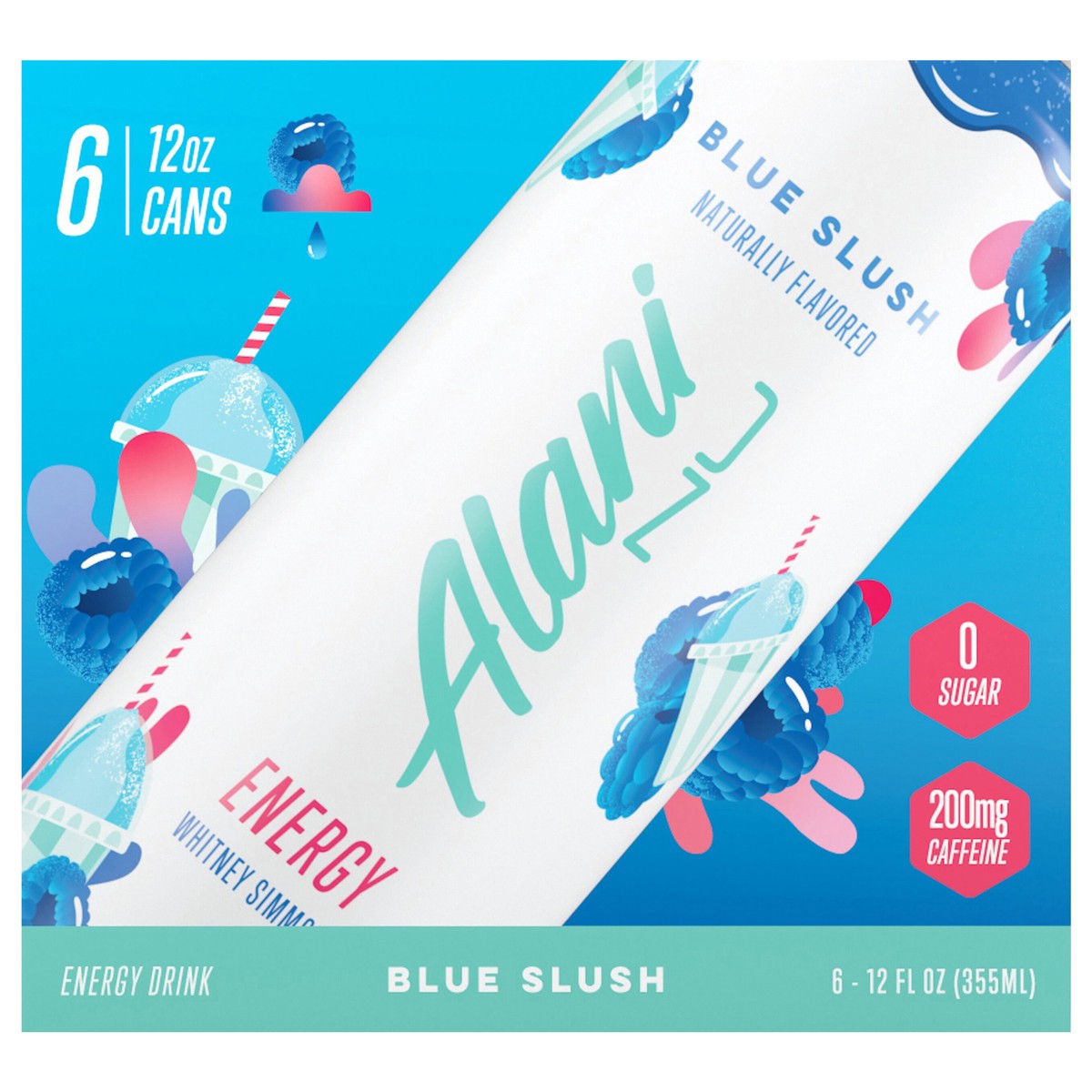slide 2 of 2, Alani Nu Energy Drink Blue Slush 12oz 6Ct, 6 ct