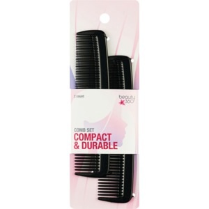 slide 1 of 1, Beauty 360 Compact & Durable Comb Set, 2 ct