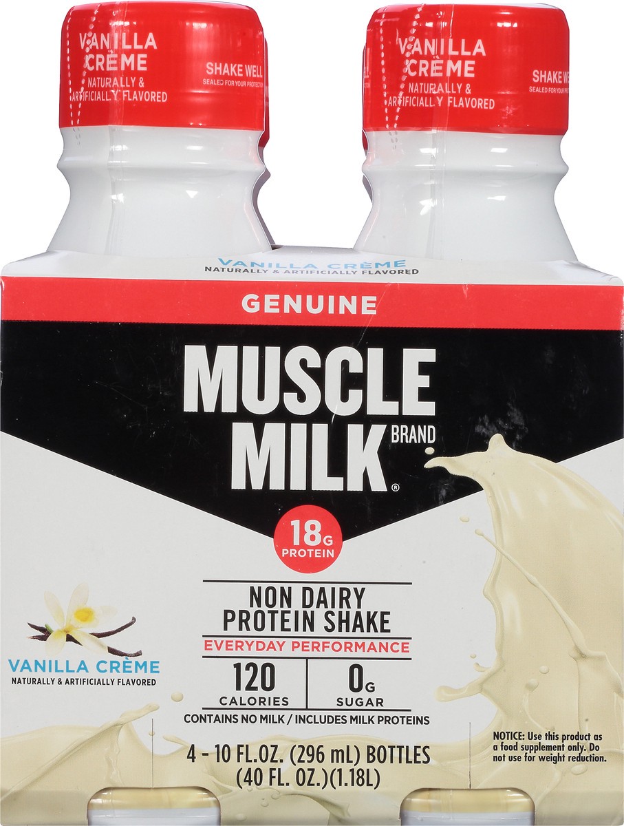 slide 9 of 13, Muscle Milk Non-Dairy Genuine Vanilla Creme Protein Shake 4 ea, 4 ct