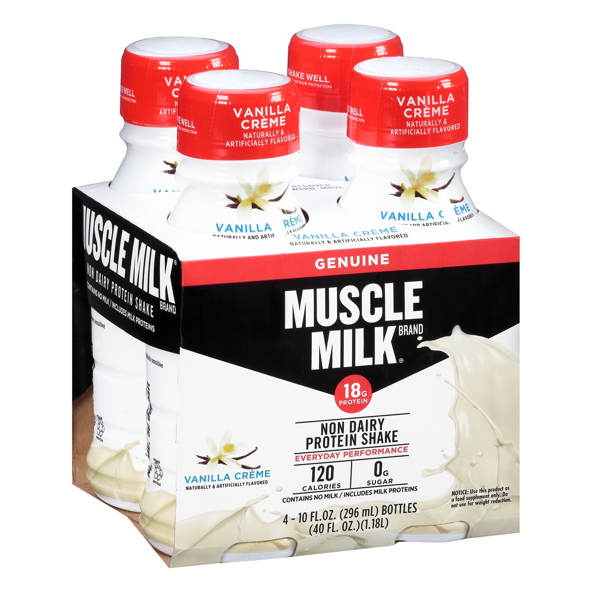 slide 6 of 13, Muscle Milk Non-Dairy Genuine Vanilla Creme Protein Shake 4 ea, 4 ct