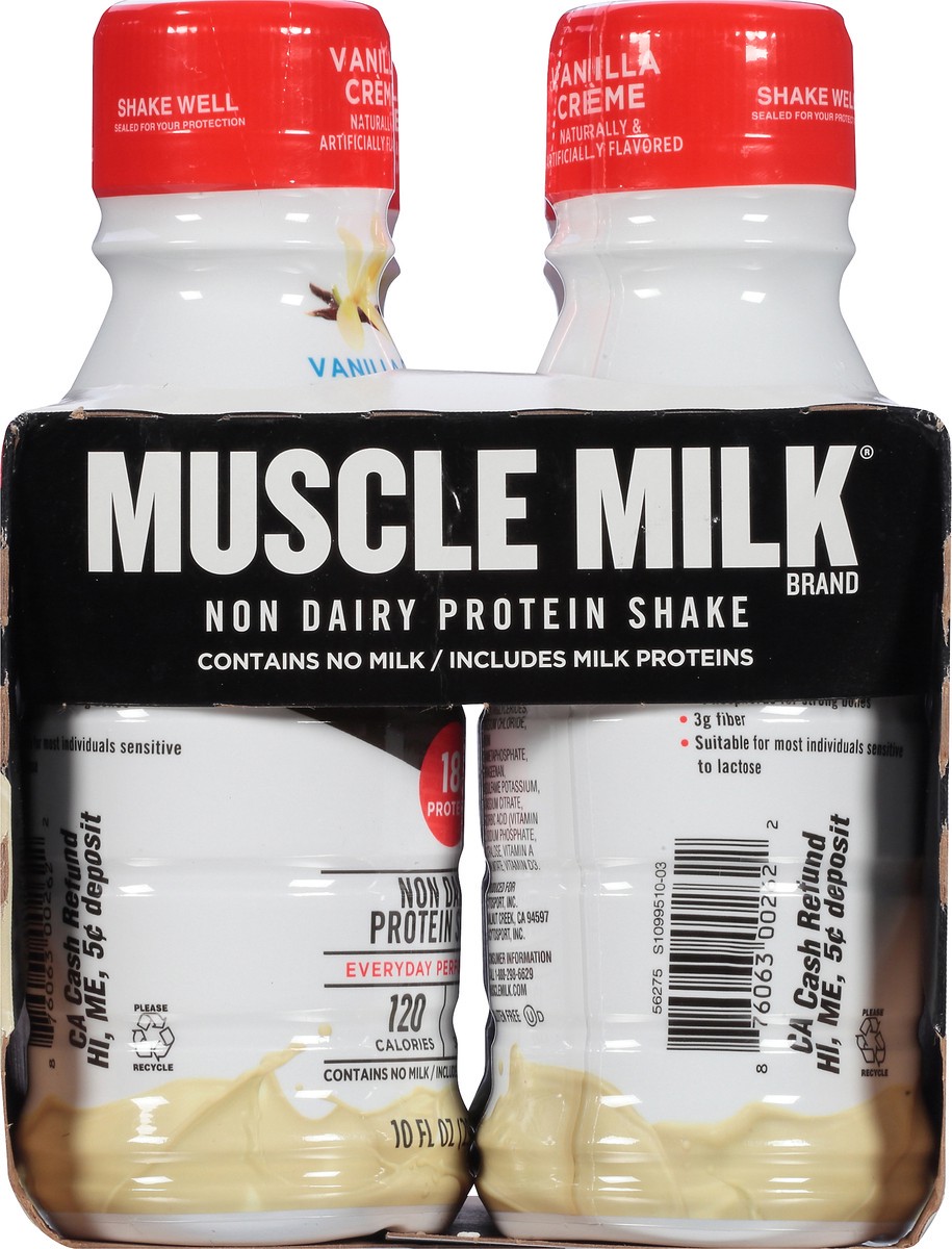 slide 5 of 13, Muscle Milk Non-Dairy Genuine Vanilla Creme Protein Shake 4 ea, 4 ct