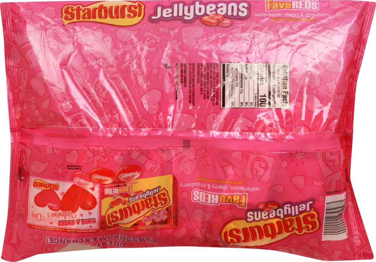 slide 2 of 9, STARBURST FaveReds Valentine's Day Candy Jellybeans, 15-Ounce Bag, 15 oz