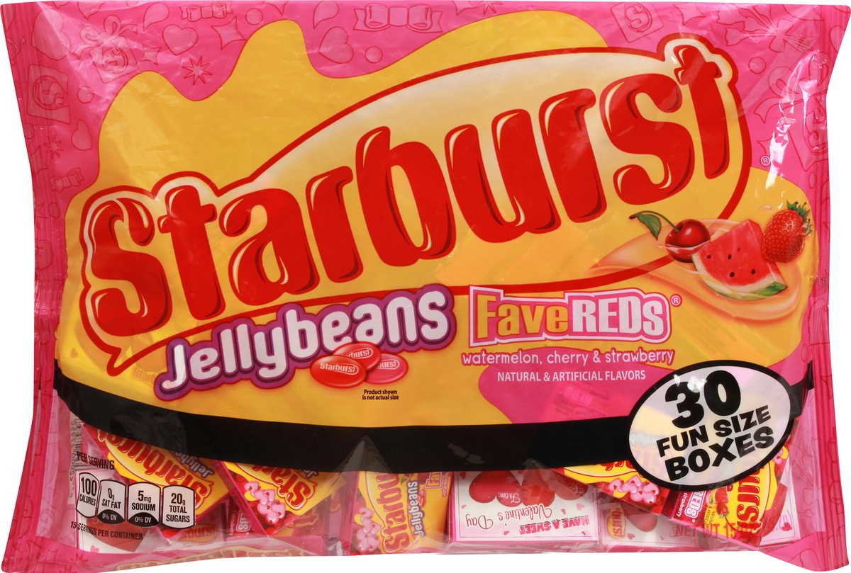 slide 7 of 9, STARBURST FaveReds Valentine's Day Candy Jellybeans, 15-Ounce Bag, 15 oz