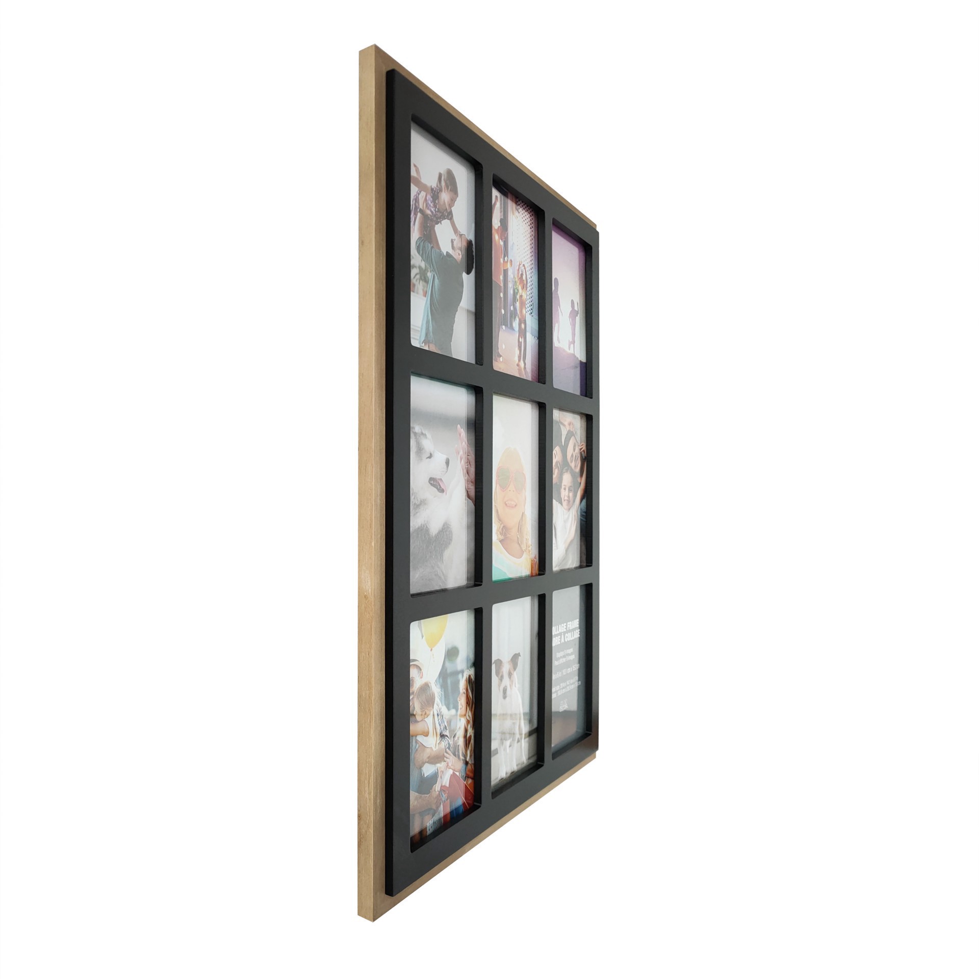 slide 4 of 5, 9 Opening 4" X 6" Black & Brown Collage Frame By Studio Decor, 4 in x 6 in