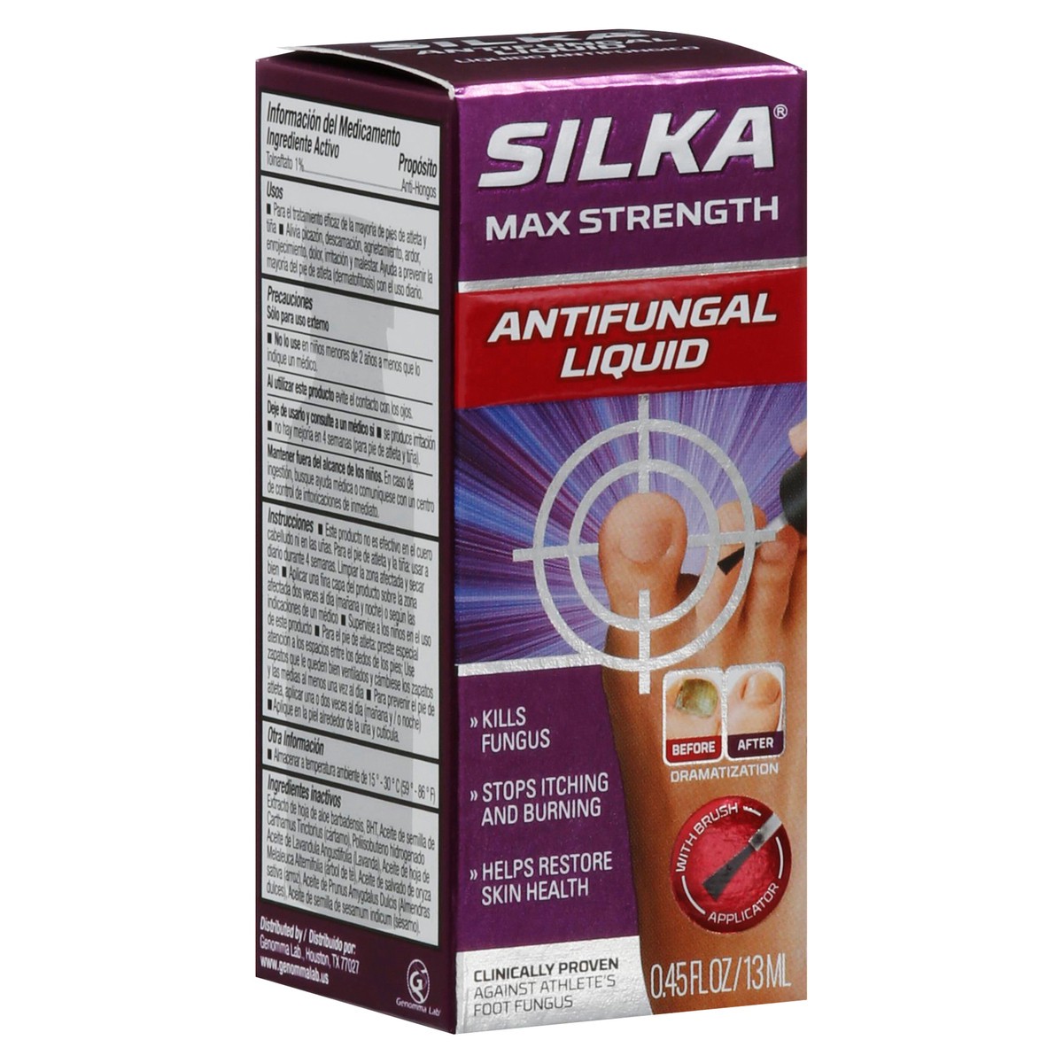 slide 2 of 13, Silka Max Strength Antifungal Liquid 0.45 fl oz, 0.45 fl oz