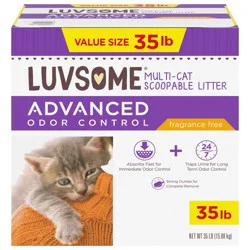 Luvsome Advanced Odor Control Fragrance Free Multicat Scoopable Litter