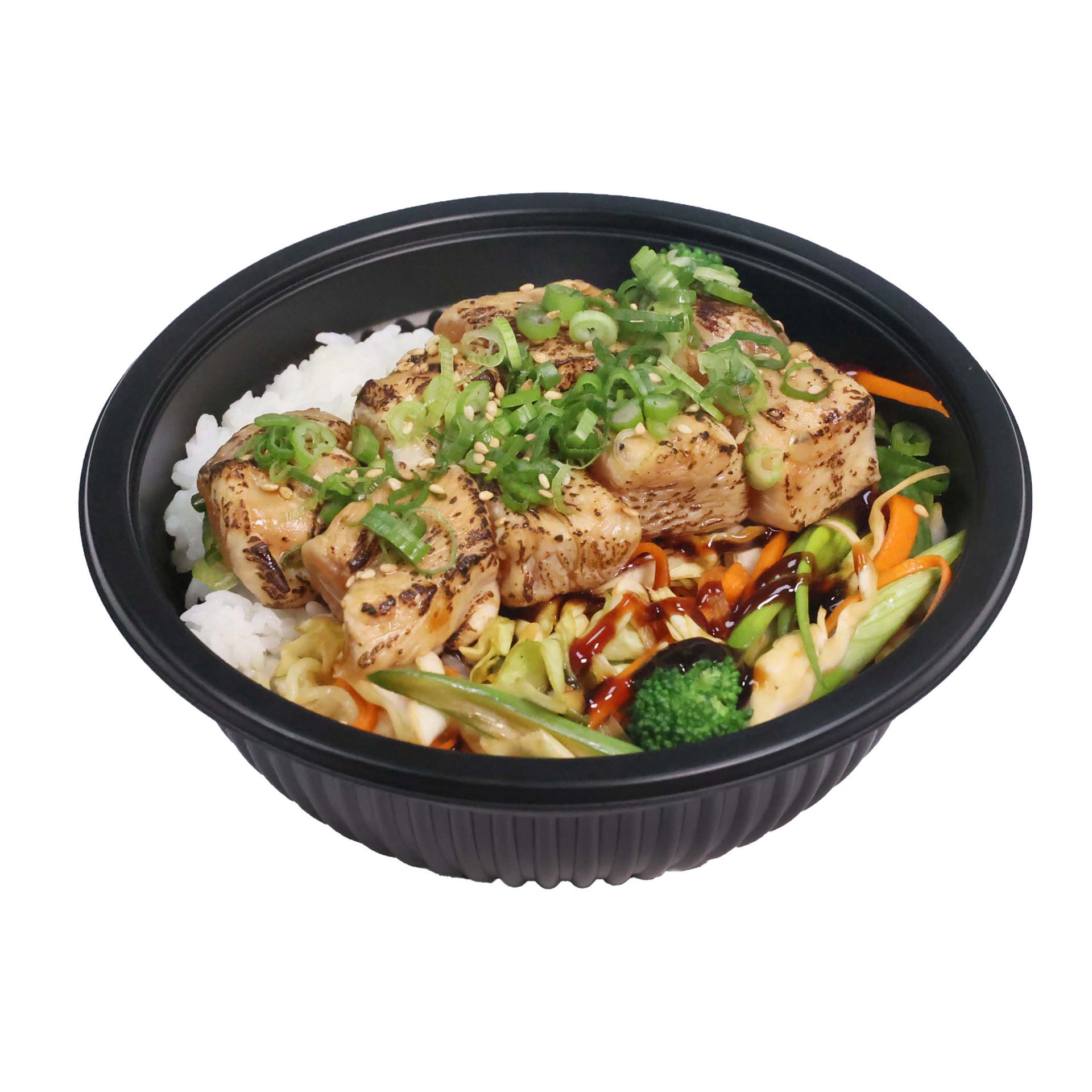 slide 1 of 1, H-E-B Yumai Rice Bowl with Chicken Skewers, 17.5 oz