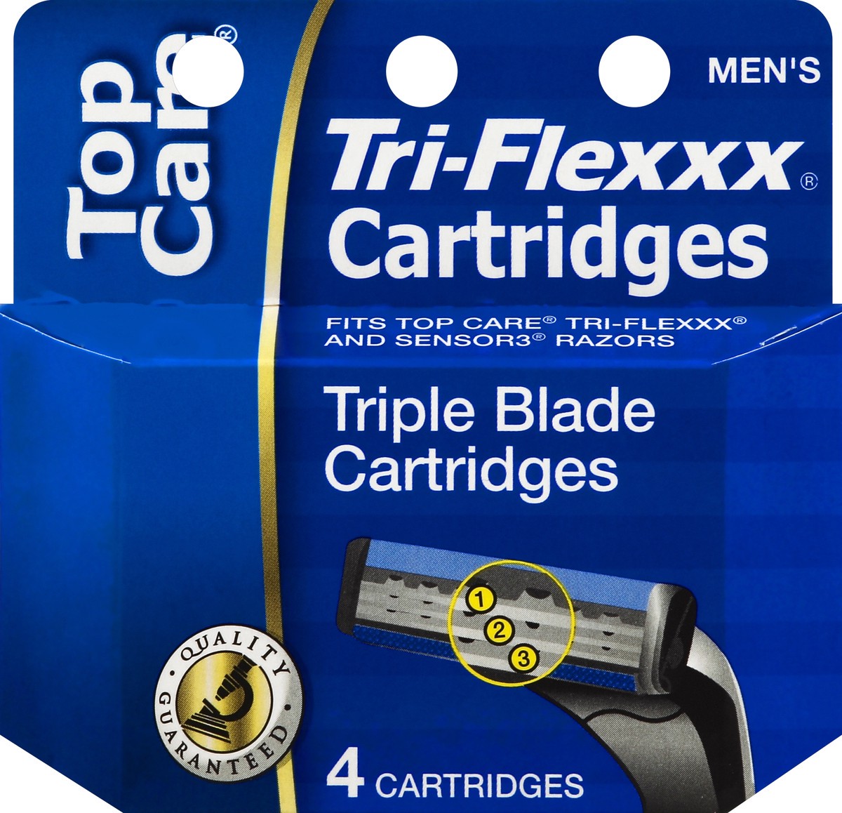 slide 5 of 6, TopCare Razor Tri Flex Cartri, 4 ct