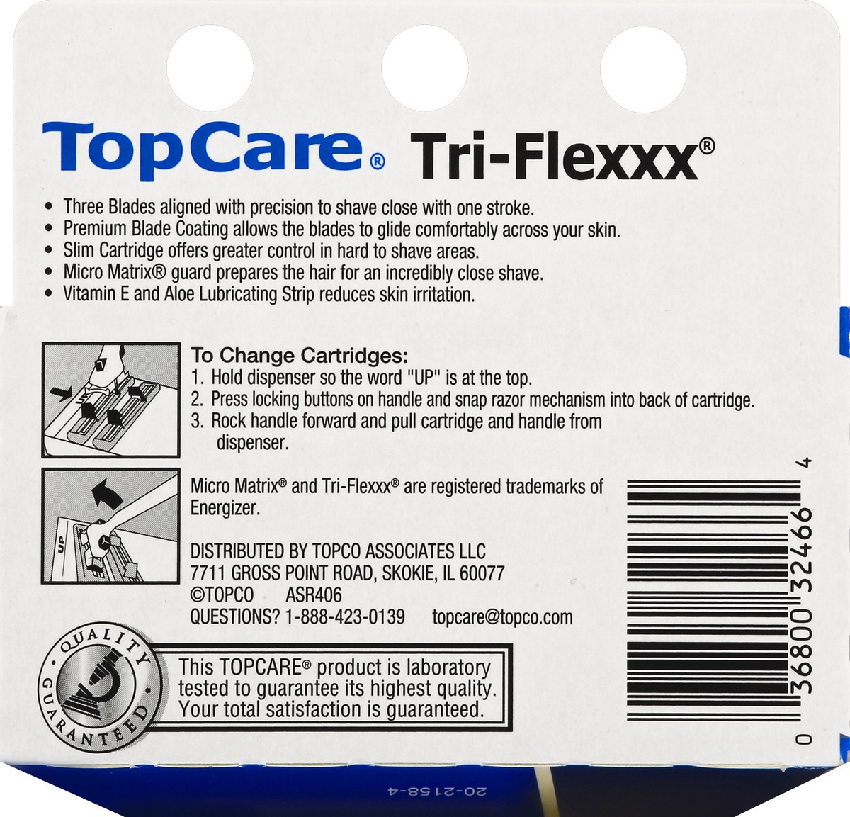 slide 6 of 6, TopCare Razor Tri Flex Cartri, 4 ct