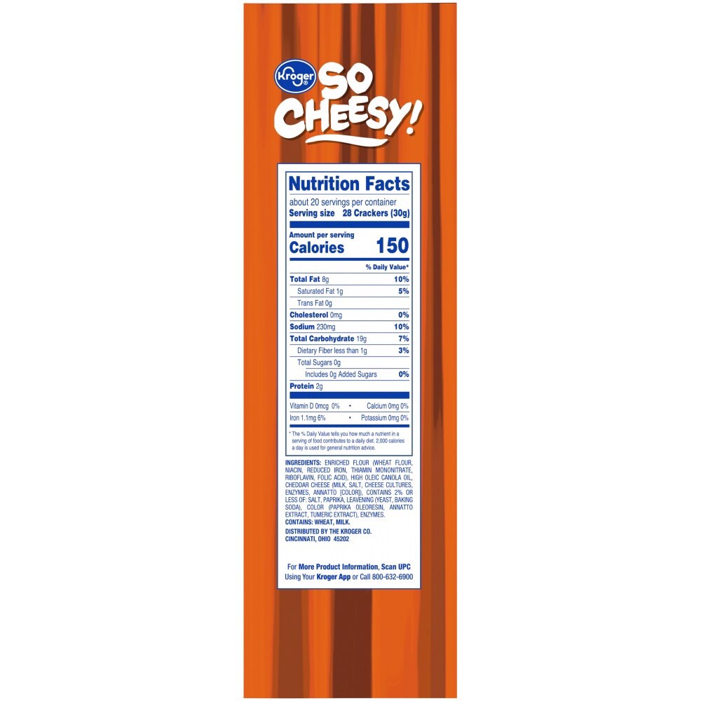 slide 3 of 3, Kroger So Cheesy! Original Baked Cheese Bits Crackers, 21 oz