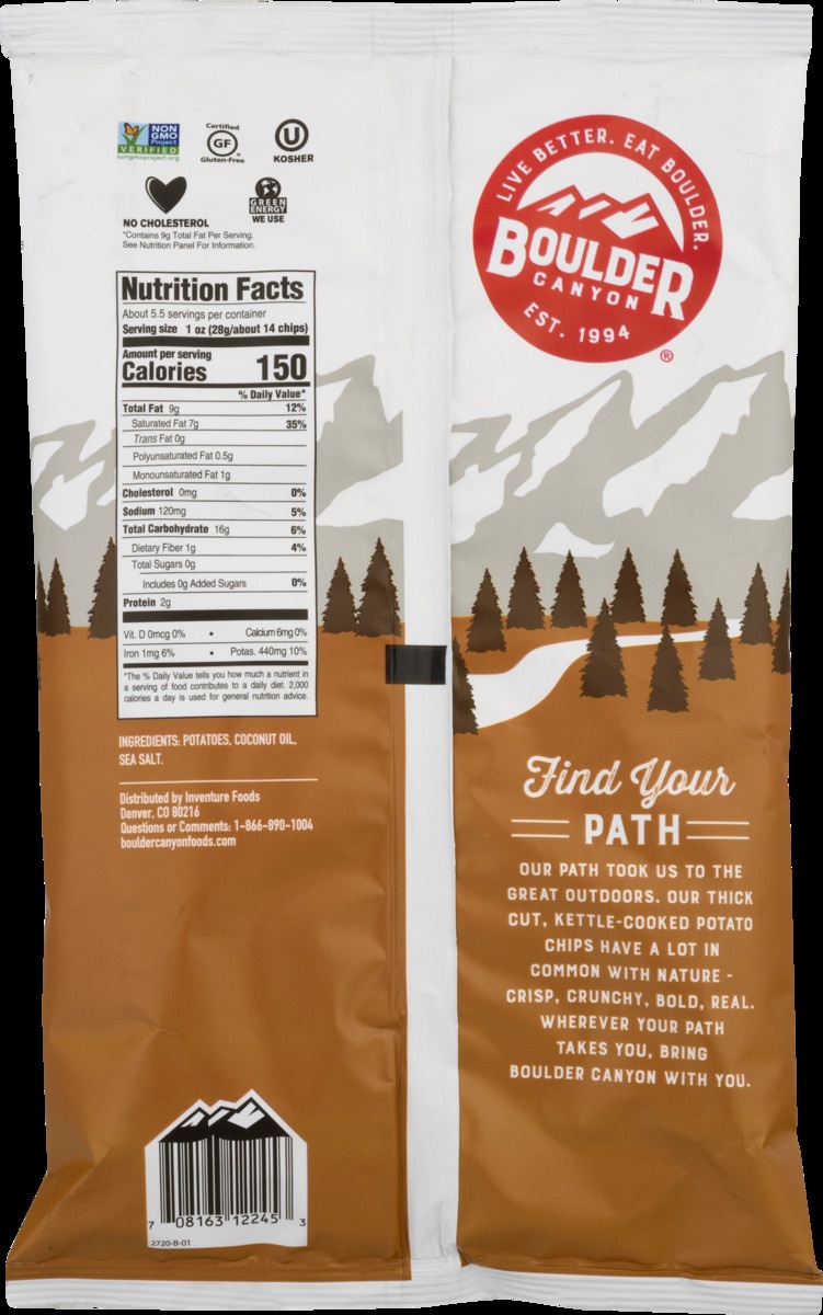 slide 11 of 11, Boulder Canyon Coconut Oil Kettle Cooked Potato Chips With Sea Salt, 5.25 oz